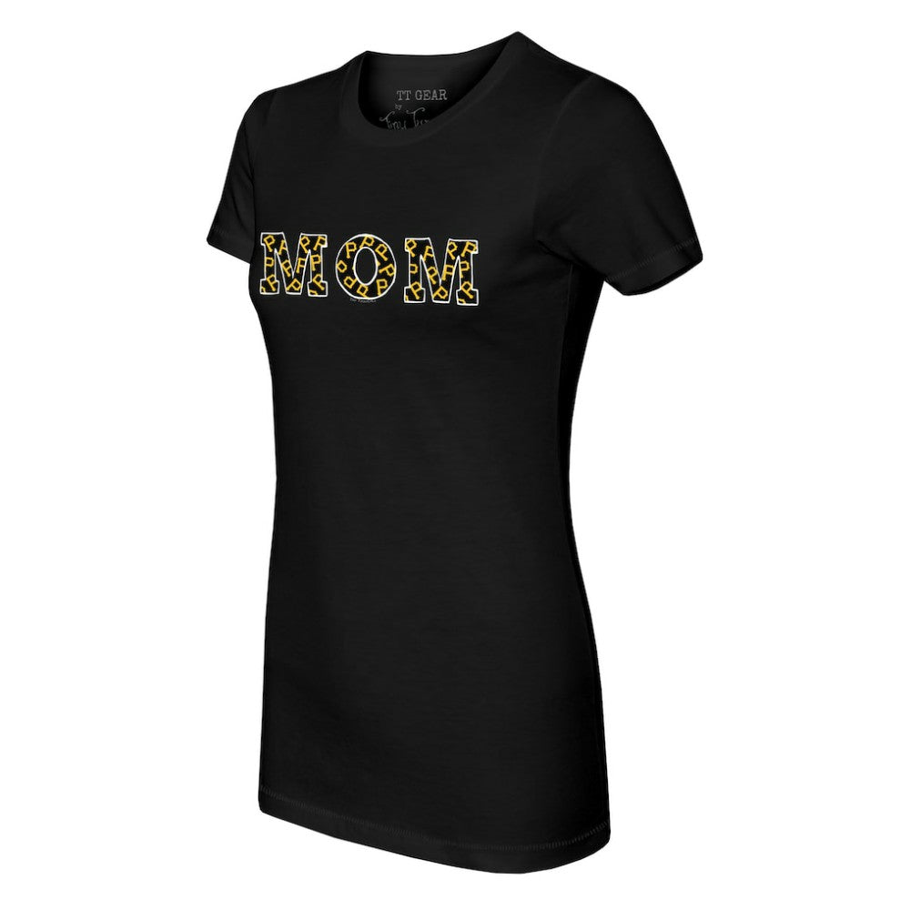 Pittsburgh Pirates Tiny Turnip Women's Logo Mom T-Shirt - MLB T-shirts