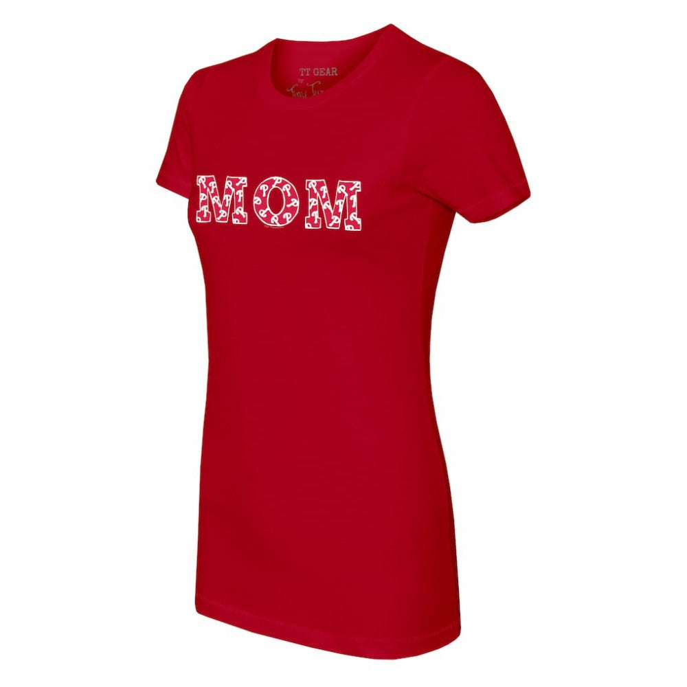 Philadelphia Phillies Tiny Turnip Women's Logo Mom T-Shirt - MLB T-shirts