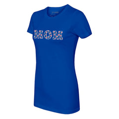 Chicago Cubs Tiny Turnip Women's Logo Mom T-Shirt - MLB T-shirts