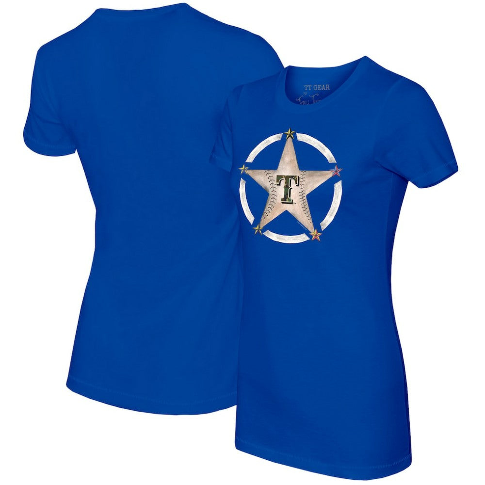 Texas Rangers Tiny Turnip Women's Military Star T-Shirt - MLB T-shirts