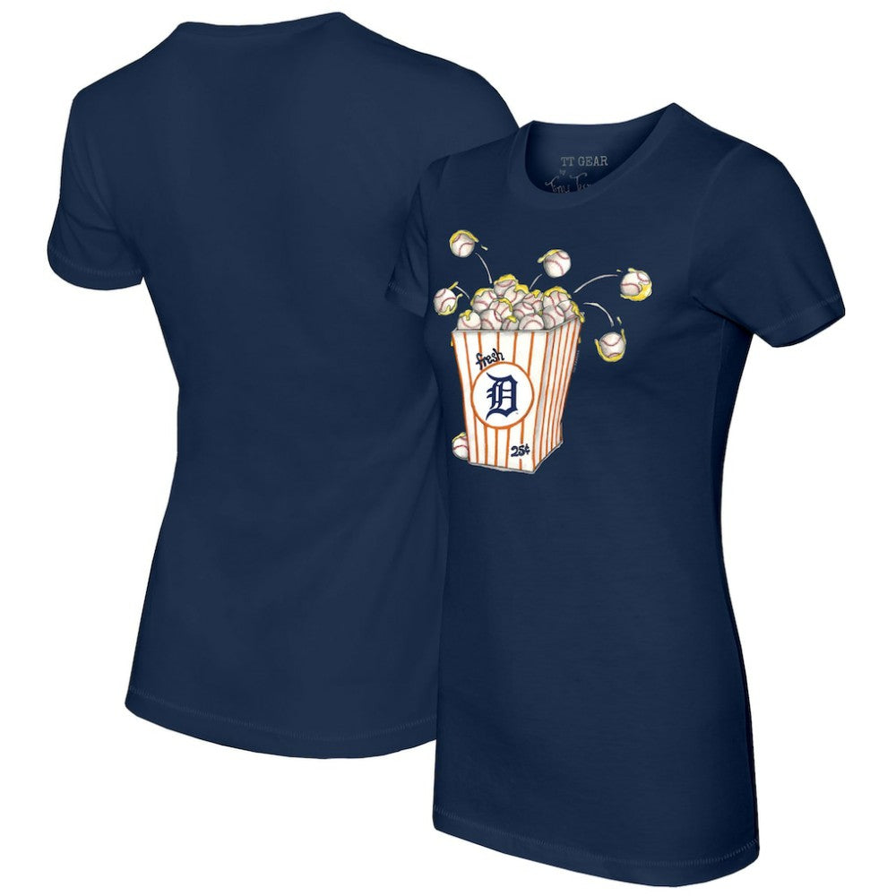 Detroit Tigers Tiny Turnip Women's Popcorn T-Shirt - MLB T-shirts