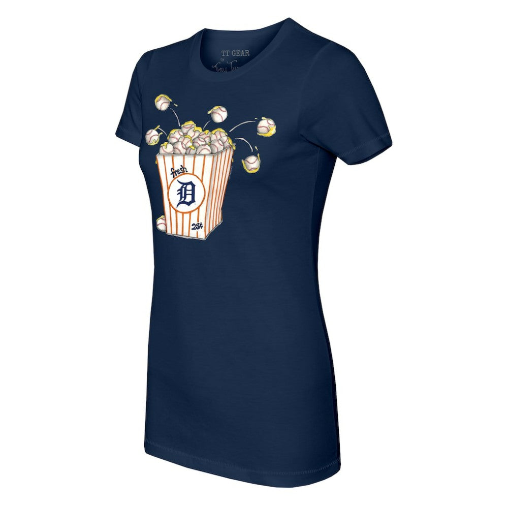 Detroit Tigers Tiny Turnip Women's Popcorn T-Shirt - MLB T-shirts