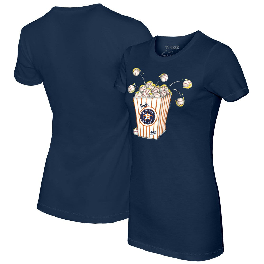 Houston Astros Tiny Turnip Women's Popcorn T-Shirt - MLB T-shirts