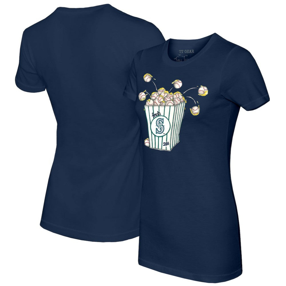 Seattle Mariners Tiny Turnip Women's Popcorn T-Shirt - MLB T-shirts