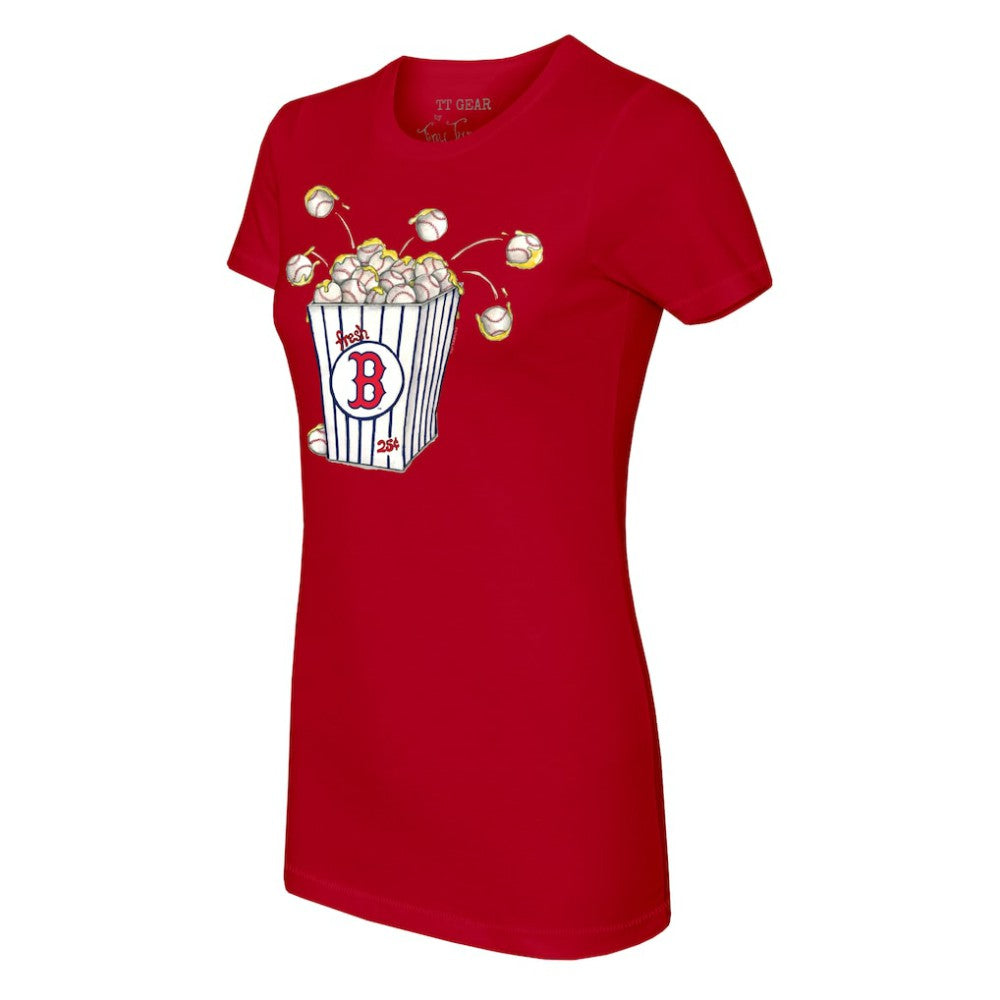 Boston Red Sox Tiny Turnip Women's Popcorn T-Shirt - MLB T-shirts