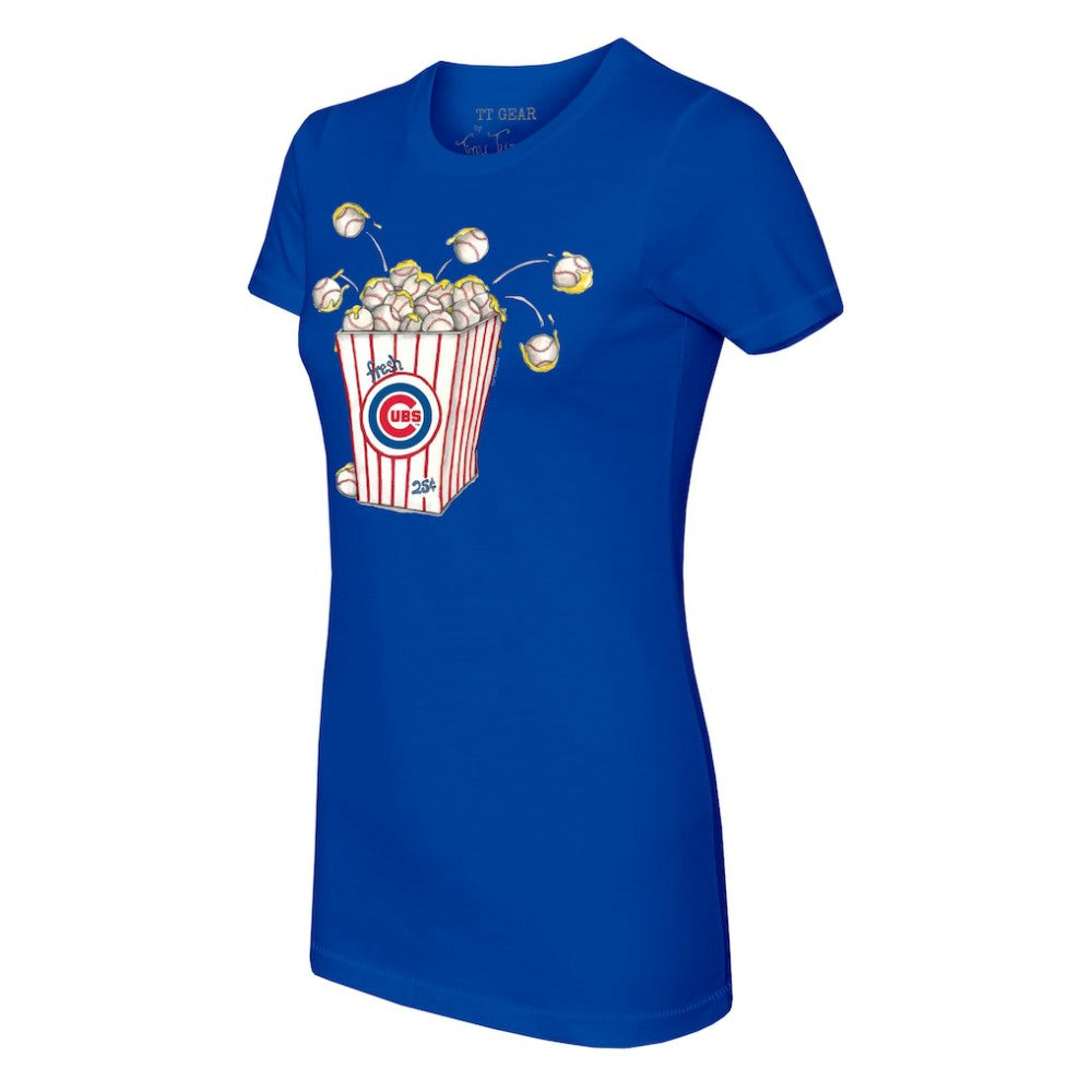 Chicago Cubs Tiny Turnip Women's Popcorn T-Shirt - MLB T-shirts