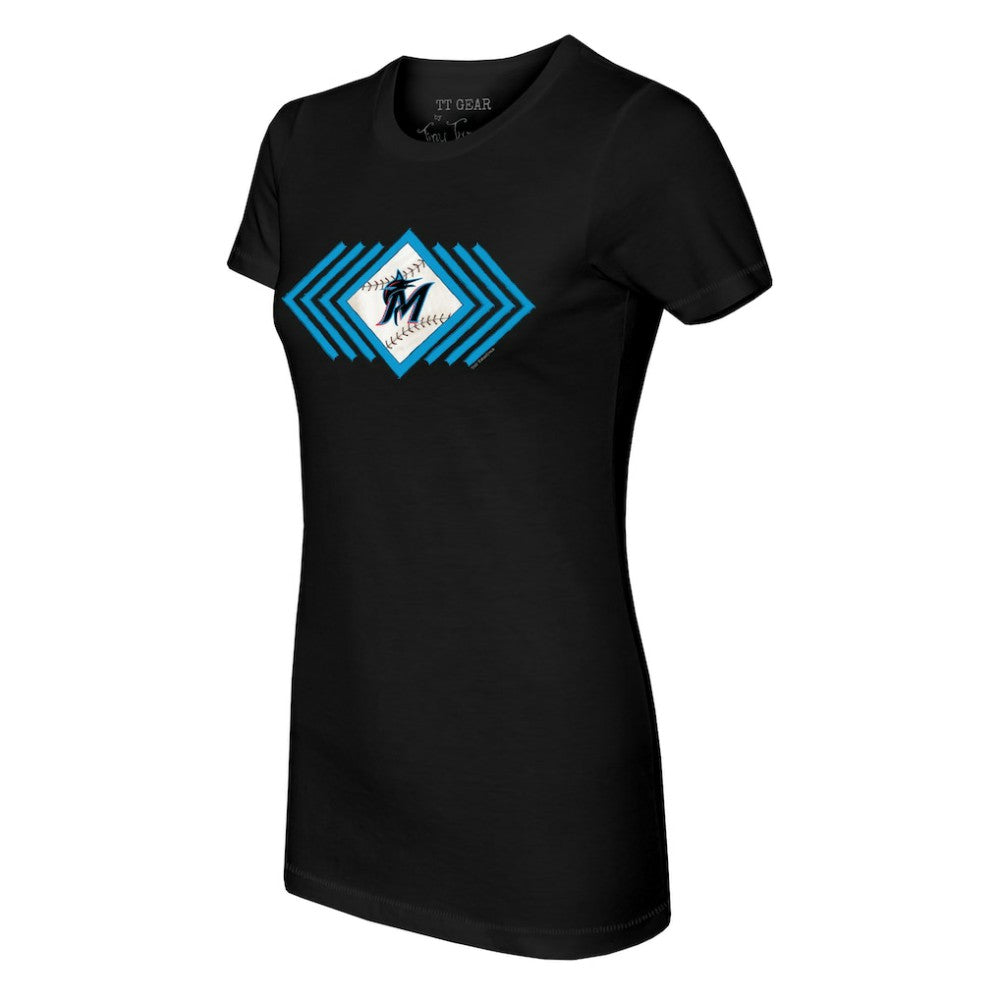 Miami Marlins Tiny Turnip Women's Prism Arrows T-Shirt - MLB T-shirts