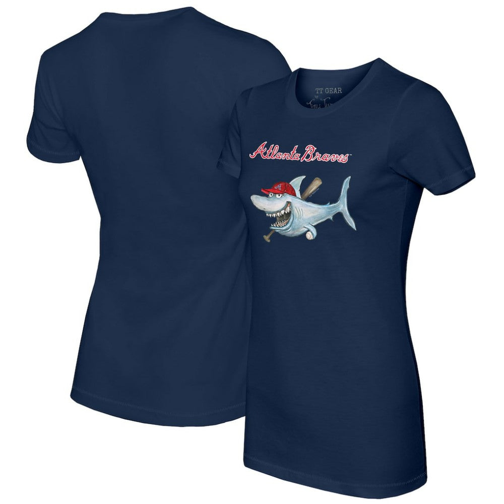 Atlanta Braves Tiny Turnip Women's Shark T-Shirt - MLB T-shirts
