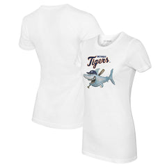 Detroit Tigers Tiny Turnip Women's Shark Logo T-Shirt - MLB T-shirts