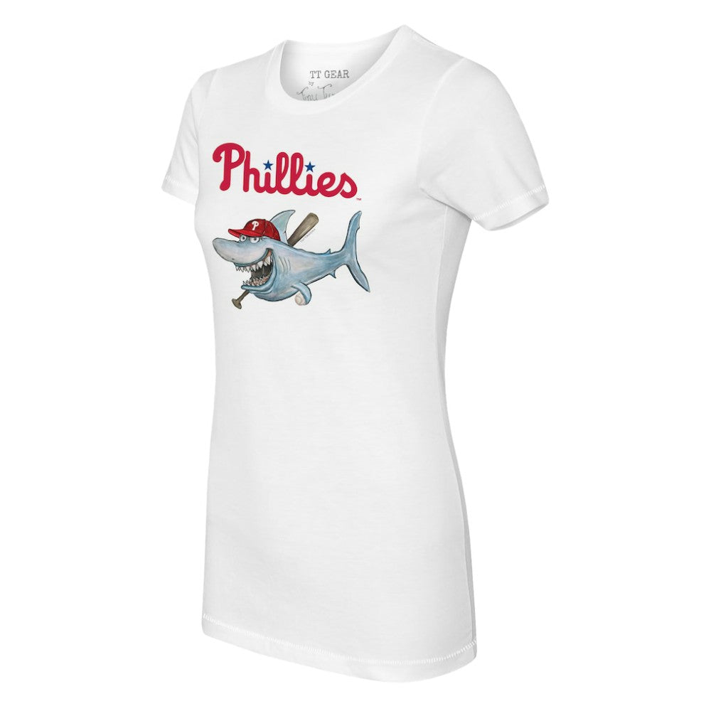 Philadelphia Phillies Tiny Turnip Women's Shark Logo T-Shirt - MLB T-shirts