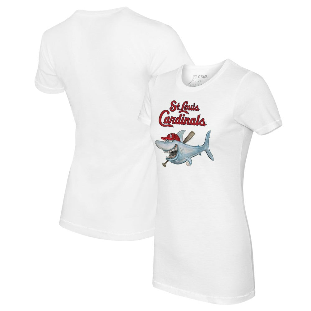 St. Louis Cardinals Tiny Turnip Women's Shark Logo T-Shirt - MLB T-shirts