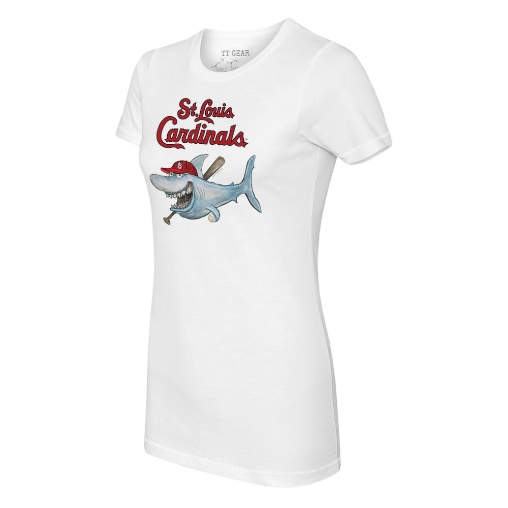 St. Louis Cardinals Tiny Turnip Women's Shark Logo T-Shirt - MLB T-shirts