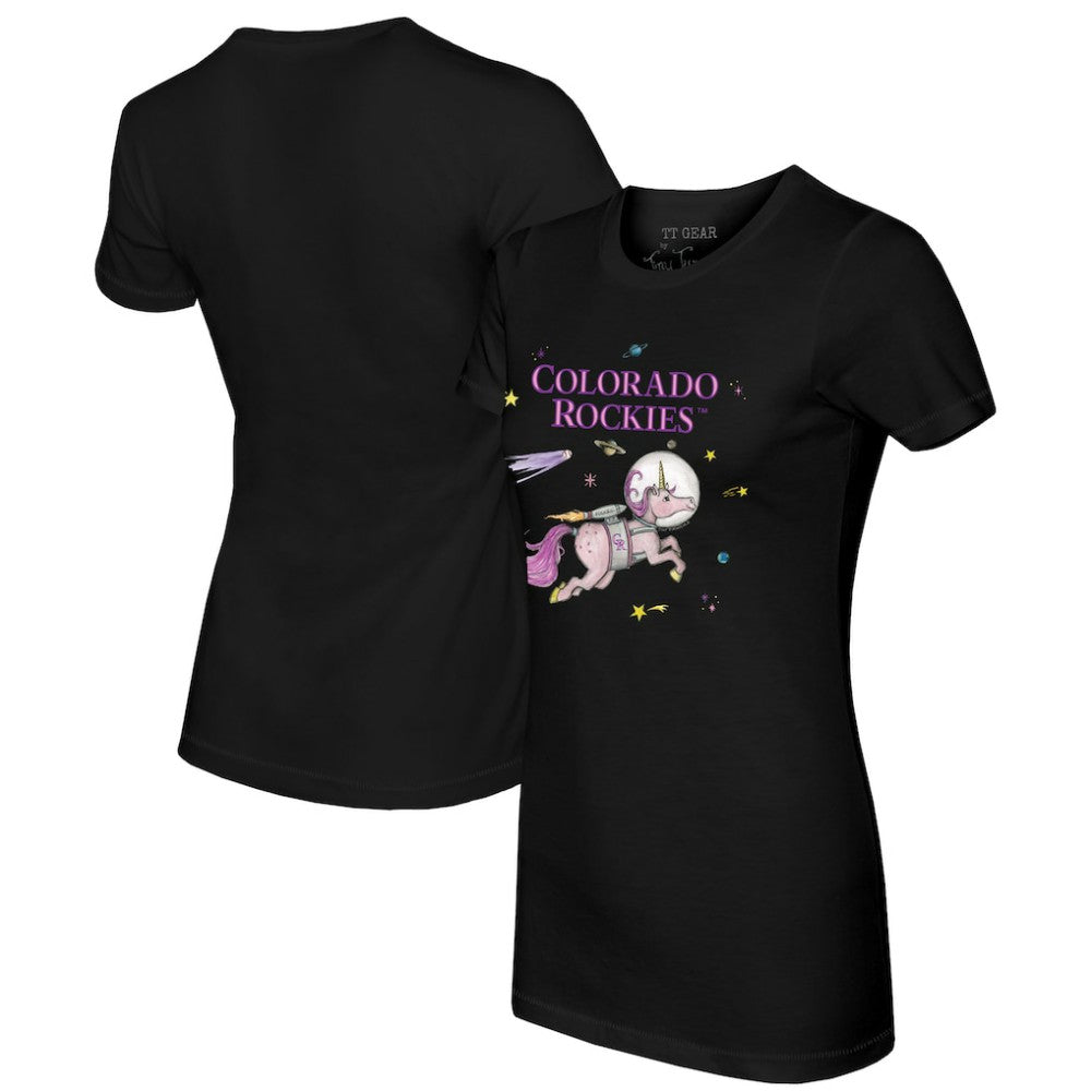 Colorado Rockies Tiny Turnip Women's Space Unicorn T-Shirt - MLB T-shirts