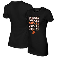 Baltimore Orioles Tiny Turnip Women's Stacked T-Shirt - MLB T-shirts