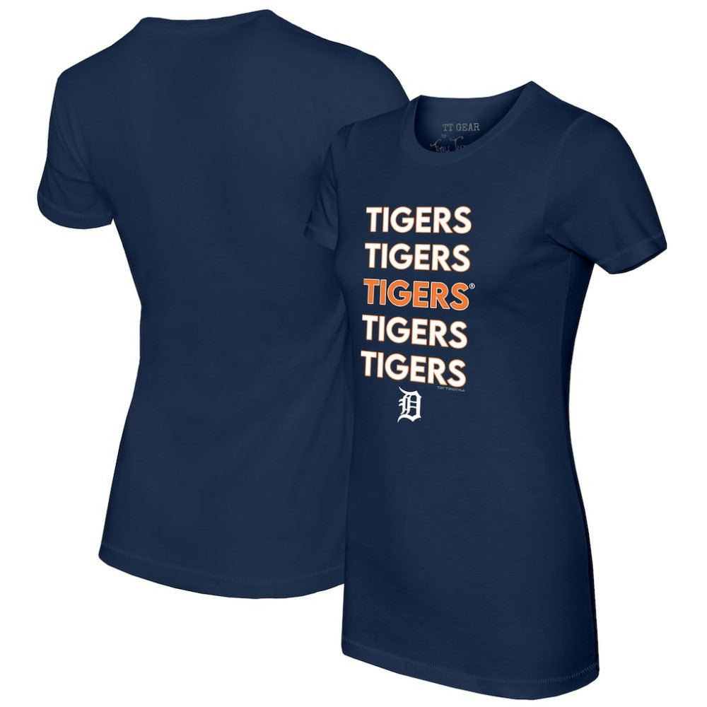 Detroit Tigers Tiny Turnip Women's Stacked T-Shirt - MLB T-shirts