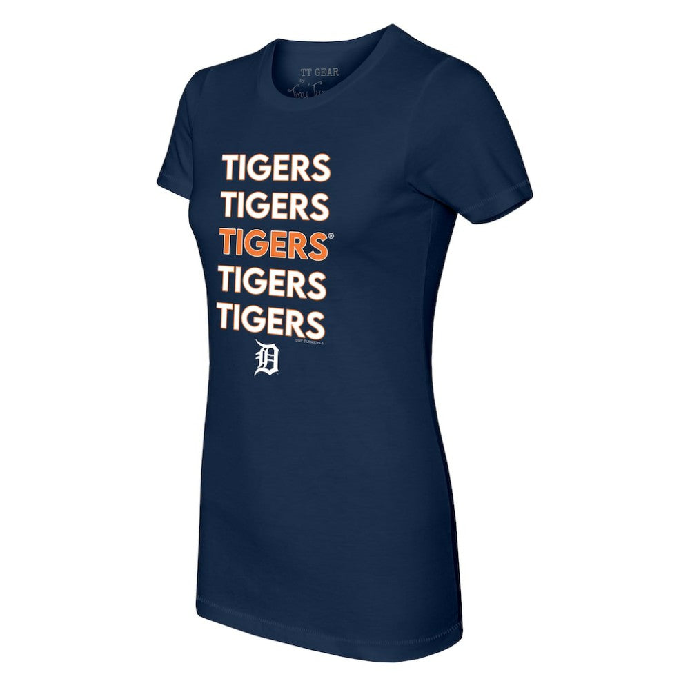 Detroit Tigers Tiny Turnip Women's Stacked T-Shirt - MLB T-shirts