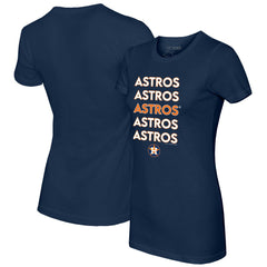 Houston Astros Tiny Turnip Women's Stacked T-Shirt - MLB T-shirts
