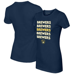 Milwaukee Brewers Tiny Turnip Women's Stacked T-Shirt - MLB T-shirts
