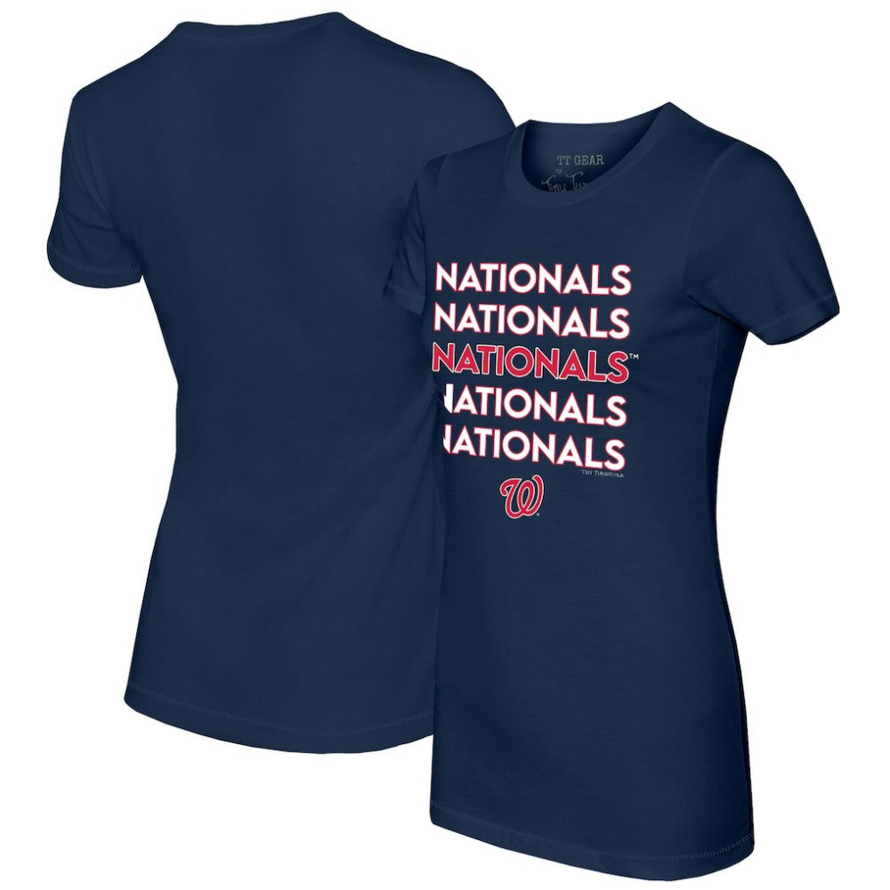 Washington Nationals Tiny Turnip Women's Stacked T-Shirt - MLB T-shirts