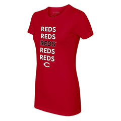 Cincinnati Reds Tiny Turnip Women's Stacked T-Shirt - MLB T-shirts