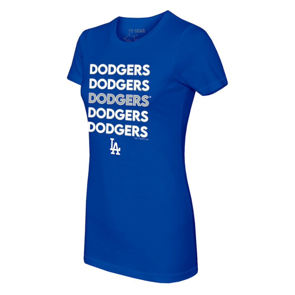 Los Angeles Dodgers Tiny Turnip Women's Stacked T-Shirt - MLB T-shirts