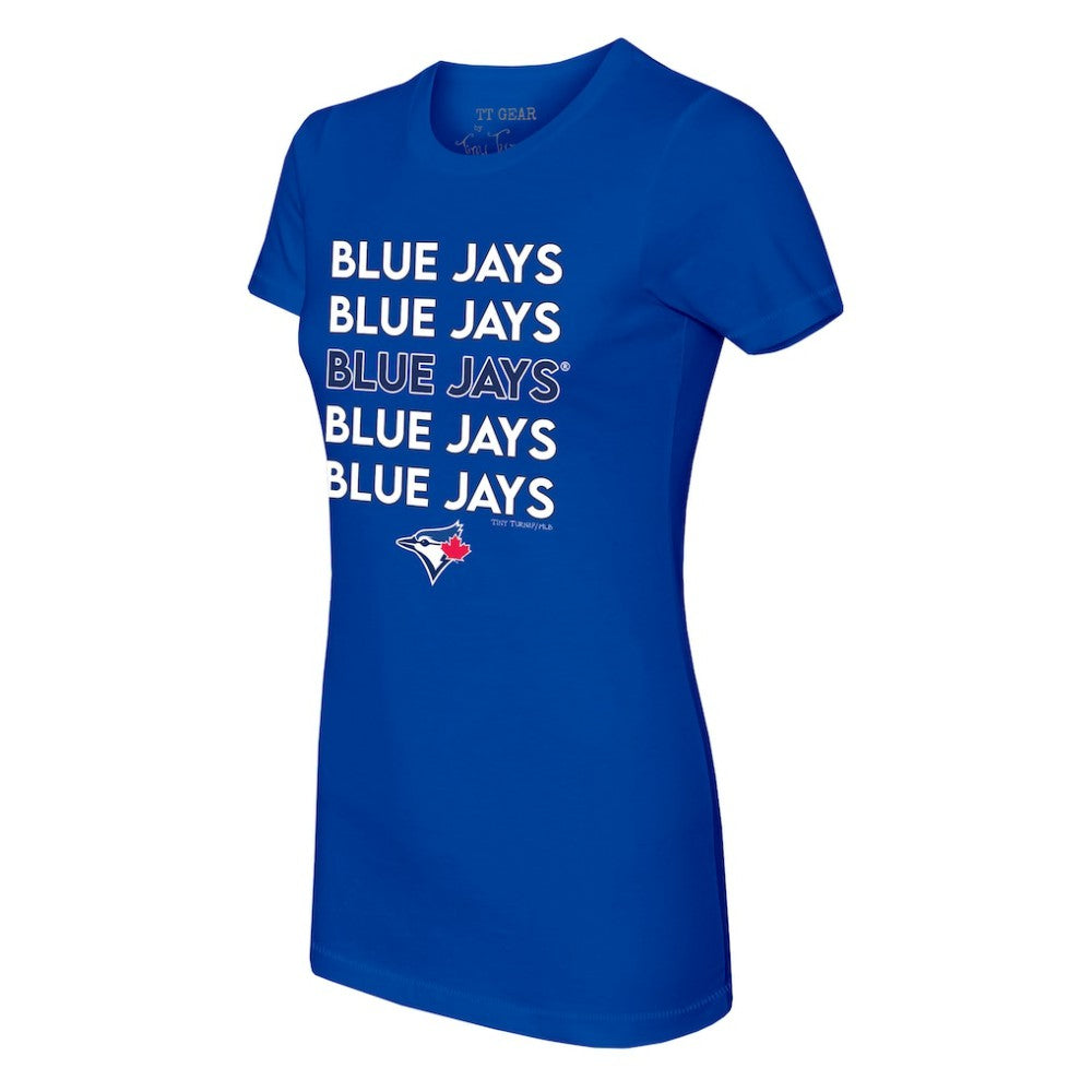 Toronto Blue Jays Tiny Turnip Women's Stacked T-Shirt - MLB T-shirts