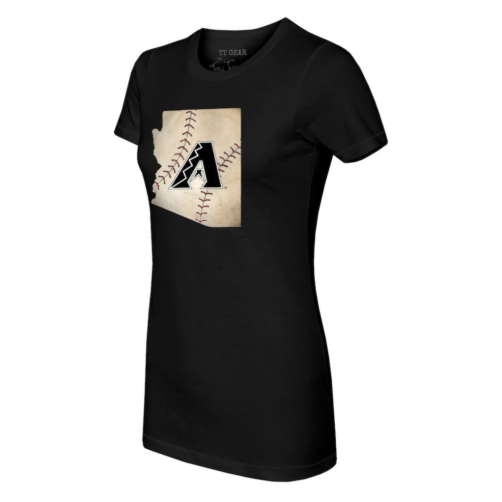 Arizona Diamondbacks Tiny Turnip Women's State Outline T-Shirt - MLB T-shirts