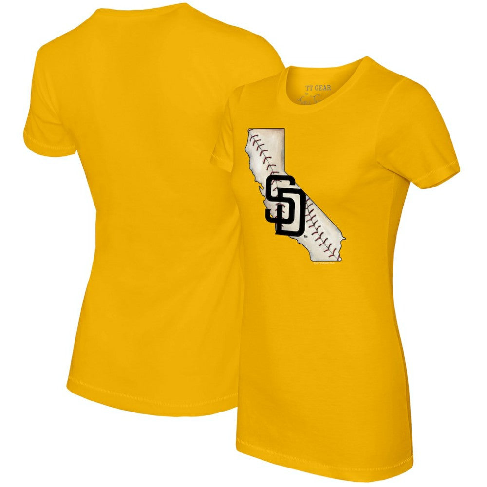 San Diego Padres Tiny Turnip Women's State Outline T-Shirt - MLB T-shirts
