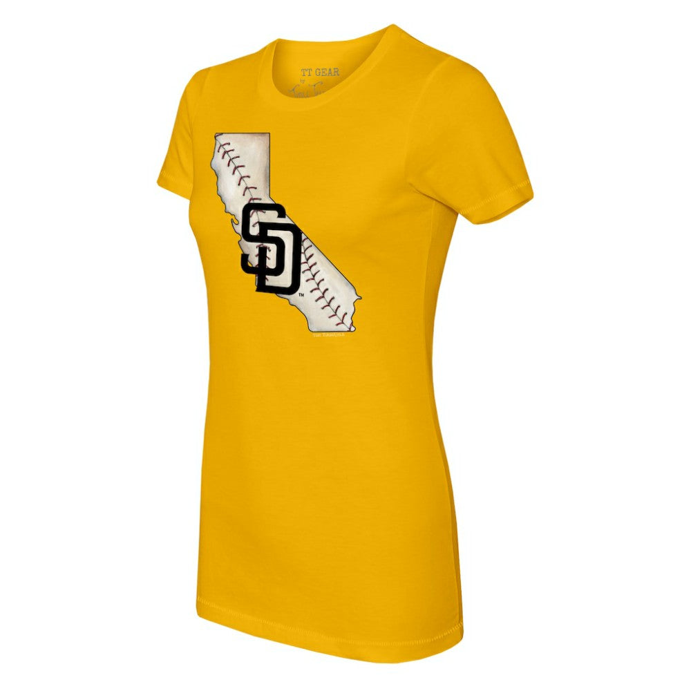 San Diego Padres Tiny Turnip Women's State Outline T-Shirt - MLB T-shirts
