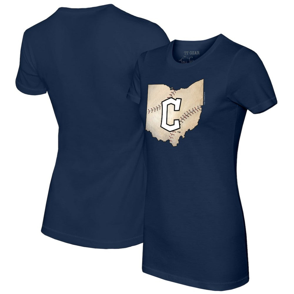 Cleveland Guardians Tiny Turnip Women's State Outline T-Shirt - MLB T-shirts