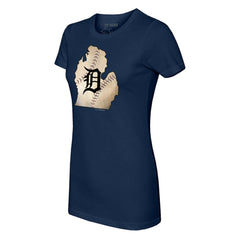 Detroit Tigers Tiny Turnip Women's State Outline T-Shirt - MLB T-shirts