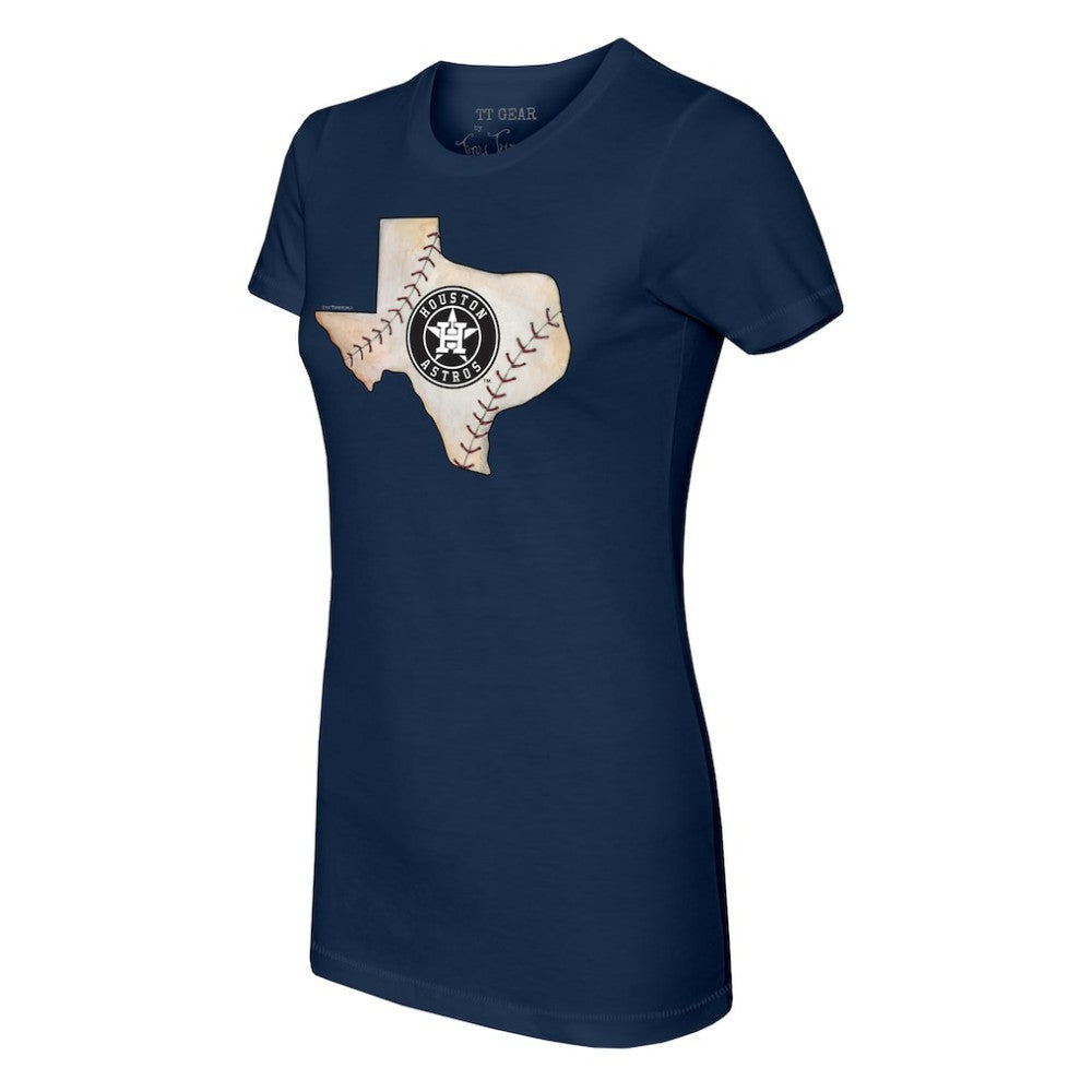 Houston Astros Tiny Turnip Women's State Outline T-Shirt - MLB T-shirts