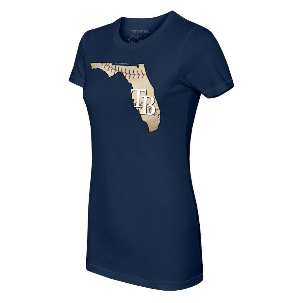 Tampa Bay Rays Tiny Turnip Women's State Outline T-Shirt - MLB T-shirts
