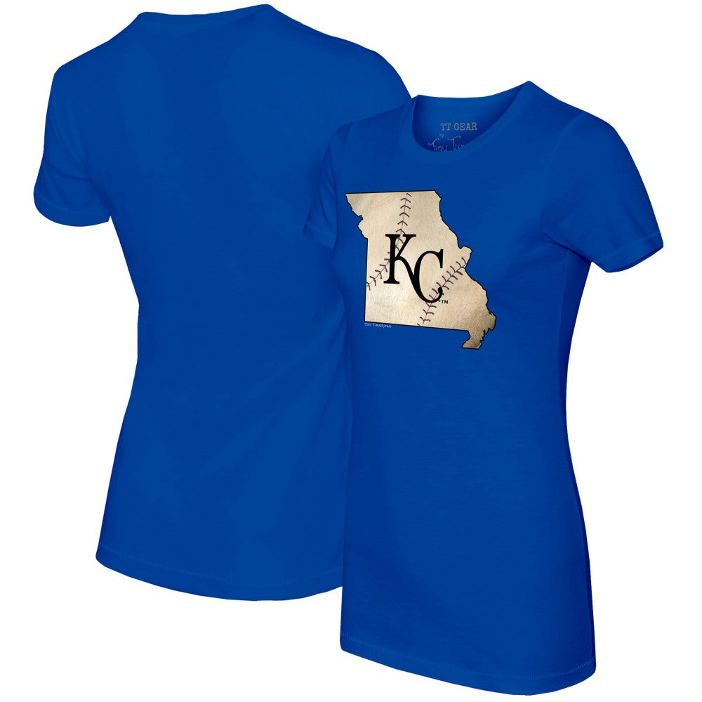 Kansas City Royals Tiny Turnip Women's State Outline T-Shirt - MLB T-shirts