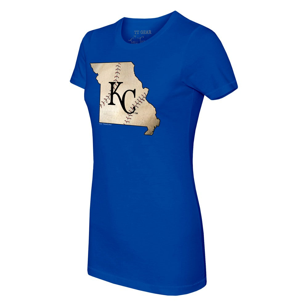 Kansas City Royals Tiny Turnip Women's State Outline T-Shirt - MLB T-shirts