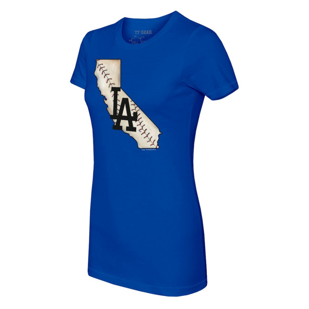 Los Angeles Dodgers Tiny Turnip Women's State Outline T-Shirt - MLB T-shirts