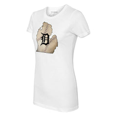 Detroit Tigers Tiny Turnip Women's State Outline T-Shirt - MLB T-shirts