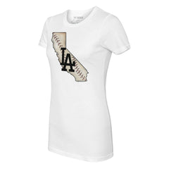 Los Angeles Dodgers Tiny Turnip Women's State Outline T-Shirt - MLB T-shirts