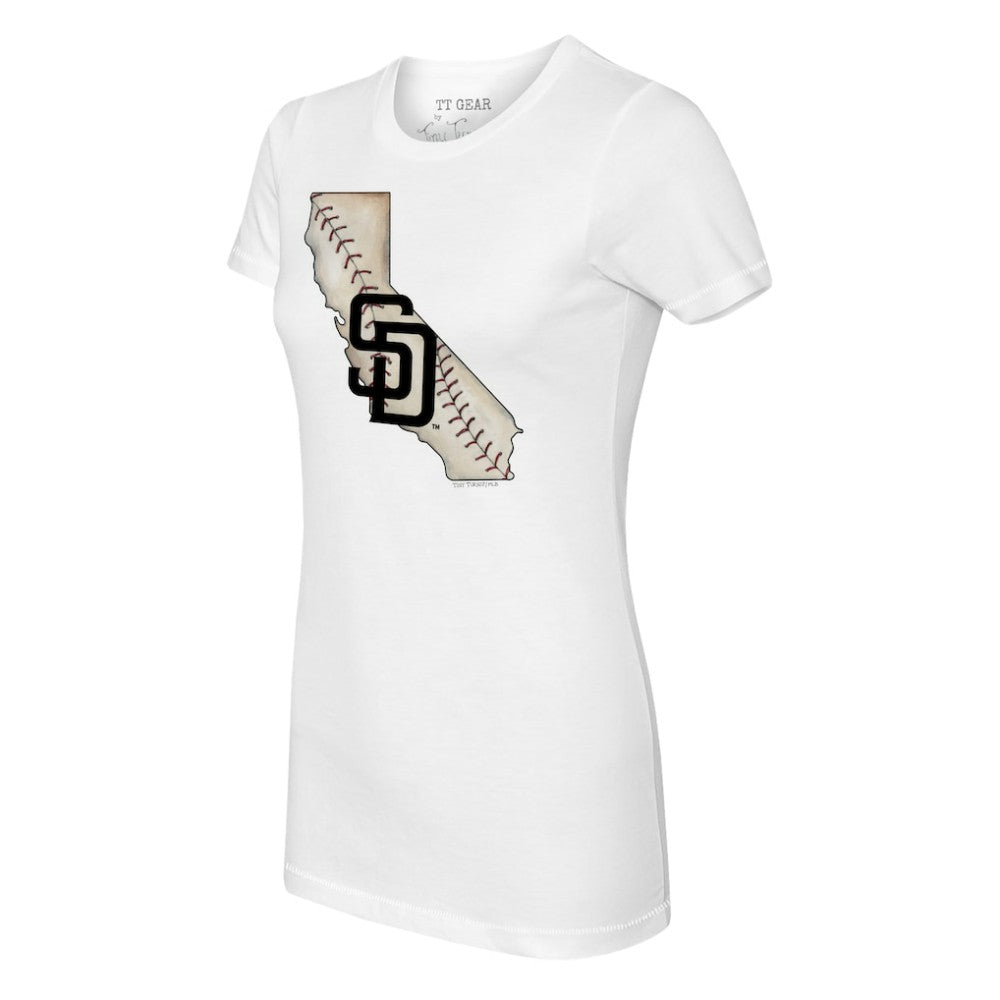 San Diego Padres Tiny Turnip Women's State Outline T-Shirt - MLB T-shirts