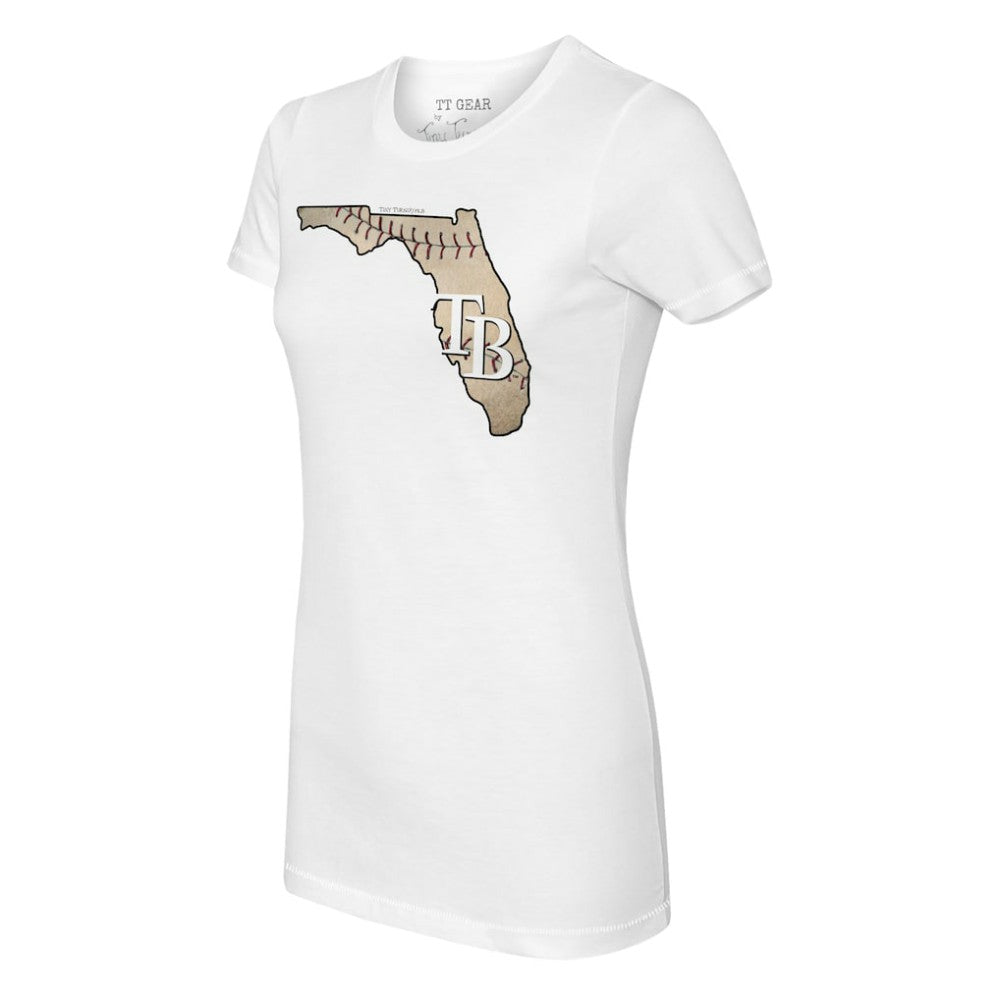 Tampa Bay Rays Tiny Turnip Women's State Outline T-Shirt - MLB T-shirts