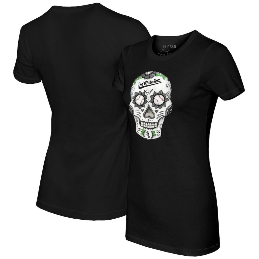 Chicago White Sox Tiny Turnip Women's Sugar Skull T-Shirt - MLB T-shirts