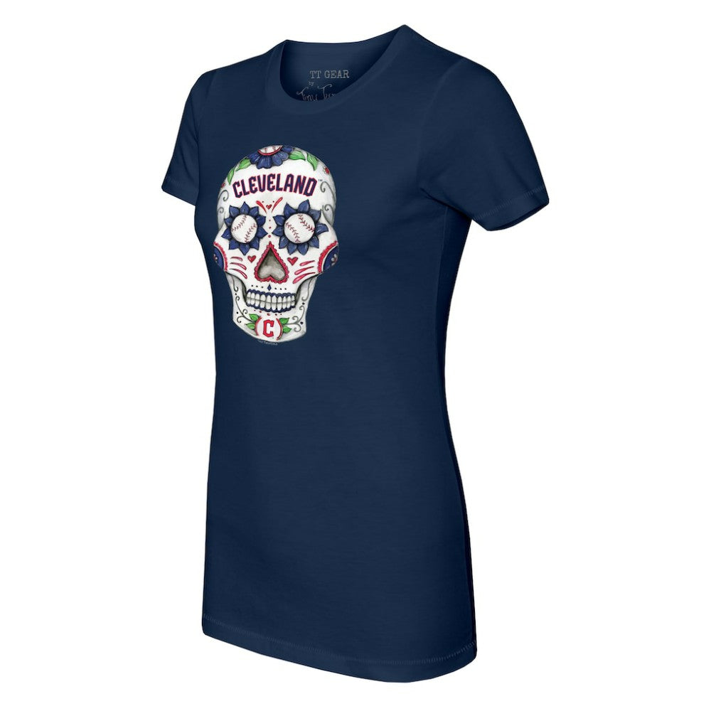 Cleveland Guardians Tiny Turnip Women's Sugar Skull T-Shirt - MLB T-shirts