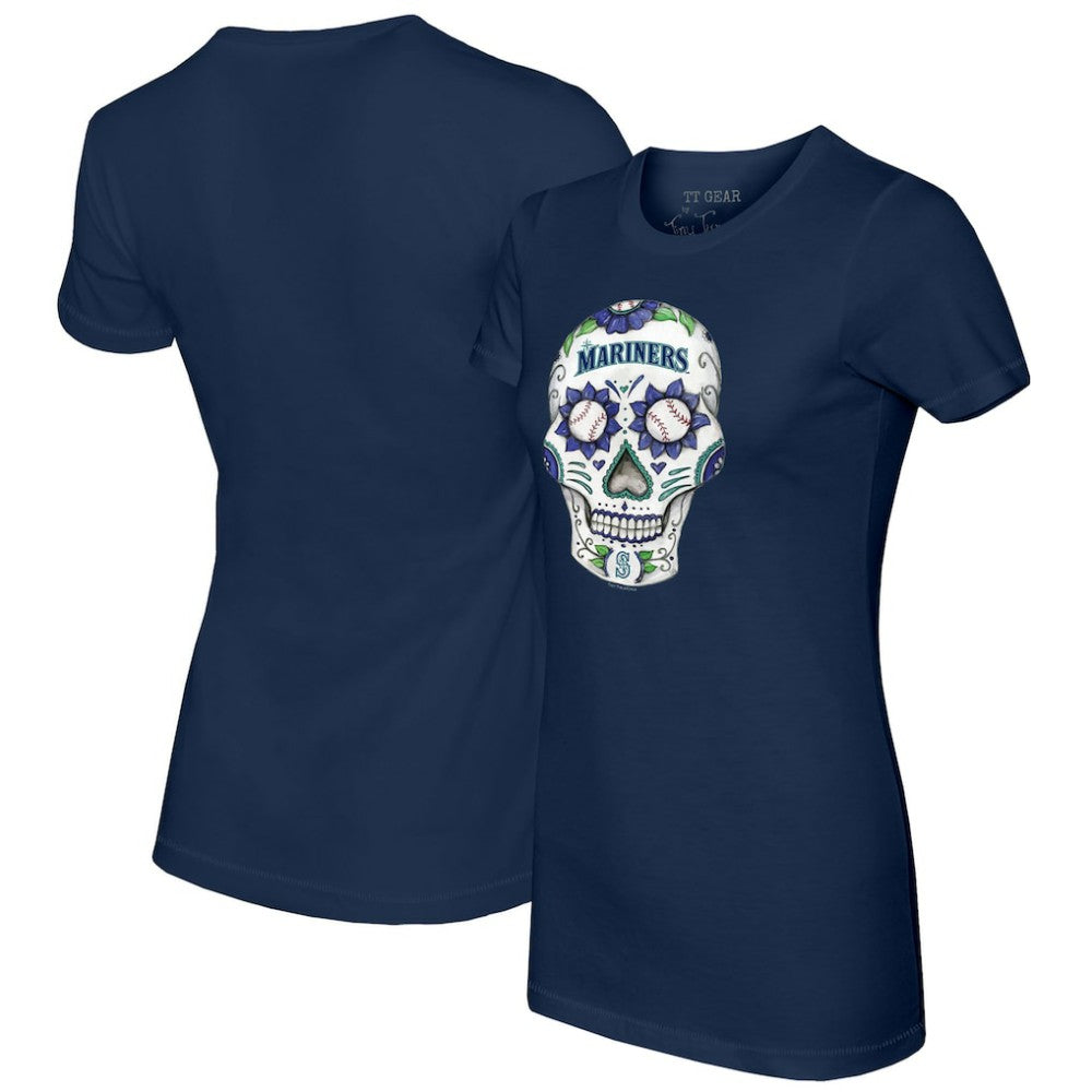 Seattle Mariners Tiny Turnip Women's Sugar Skull T-Shirt - MLB T-shirts