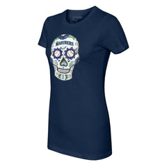 Seattle Mariners Tiny Turnip Women's Sugar Skull T-Shirt - MLB T-shirts