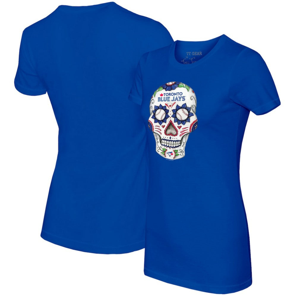 Toronto Blue Jays Tiny Turnip Women's Sugar Skull T-Shirt - MLB T-shirts