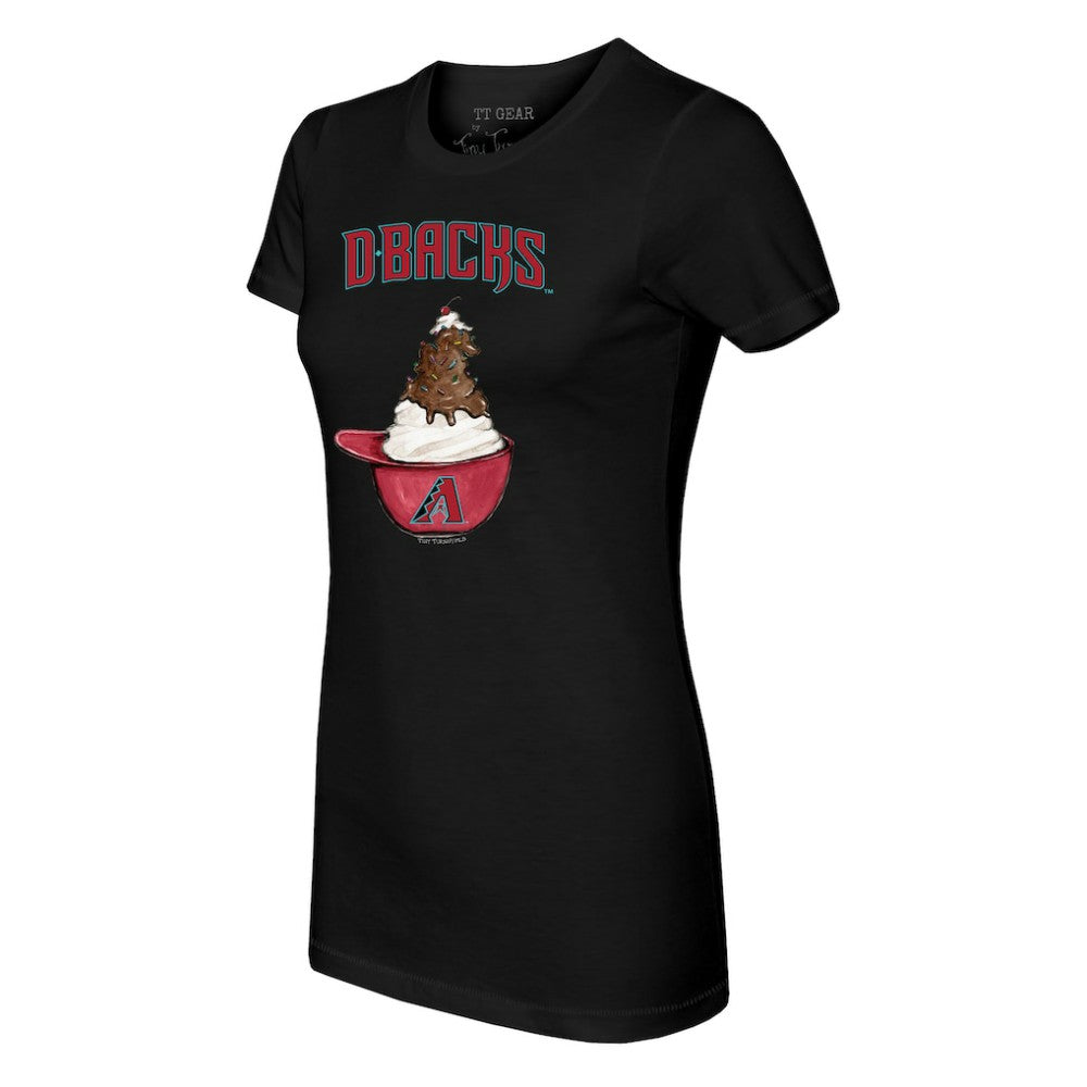 Arizona Diamondbacks Tiny Turnip Women's Sundae Helmet T-Shirt - MLB T-shirts