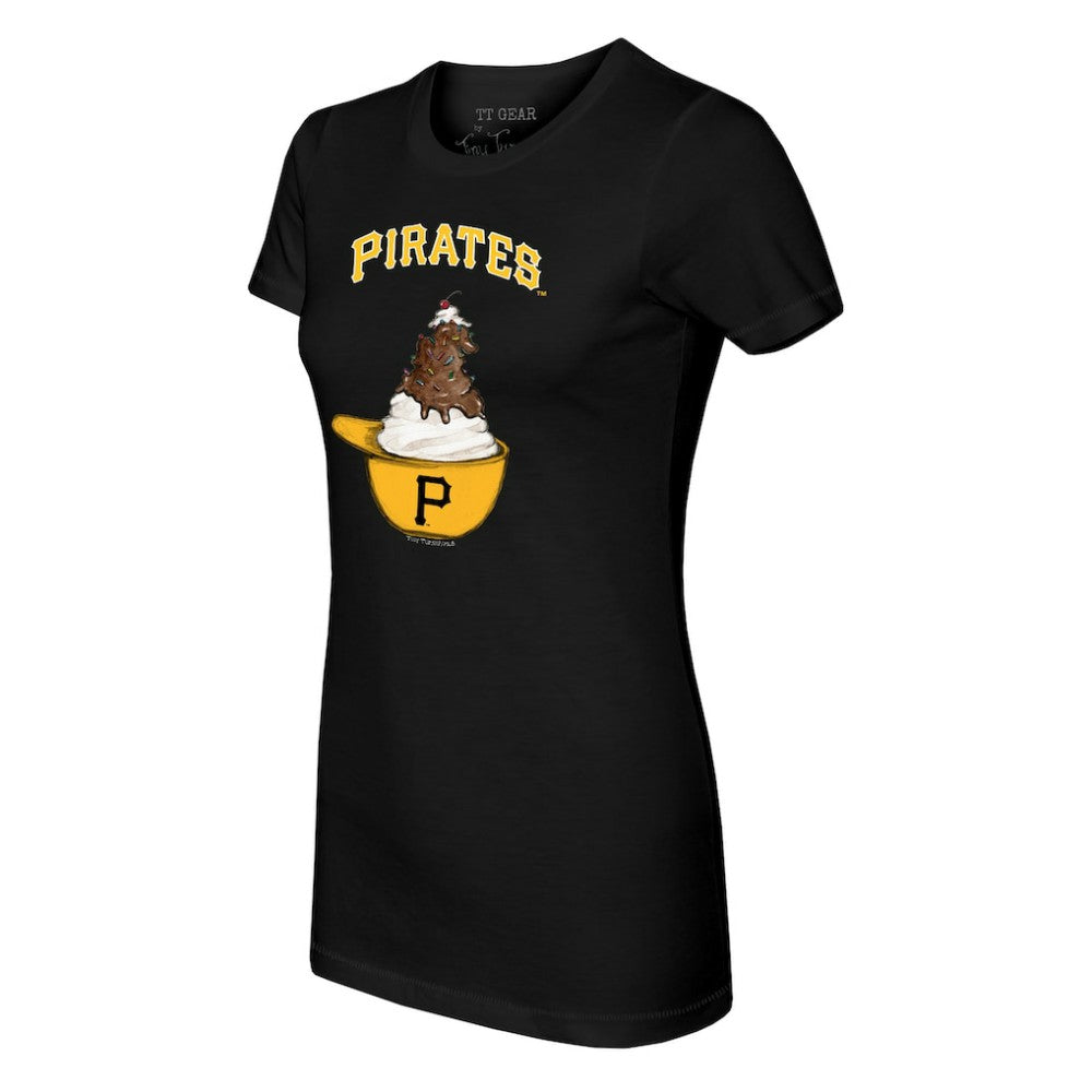 Pittsburgh Pirates Tiny Turnip Women's Sundae Helmet T-Shirt - MLB T-shirts