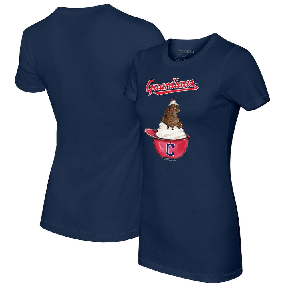Cleveland Guardians Tiny Turnip Women's Sundae Helmet T-Shirt - MLB T-shirts