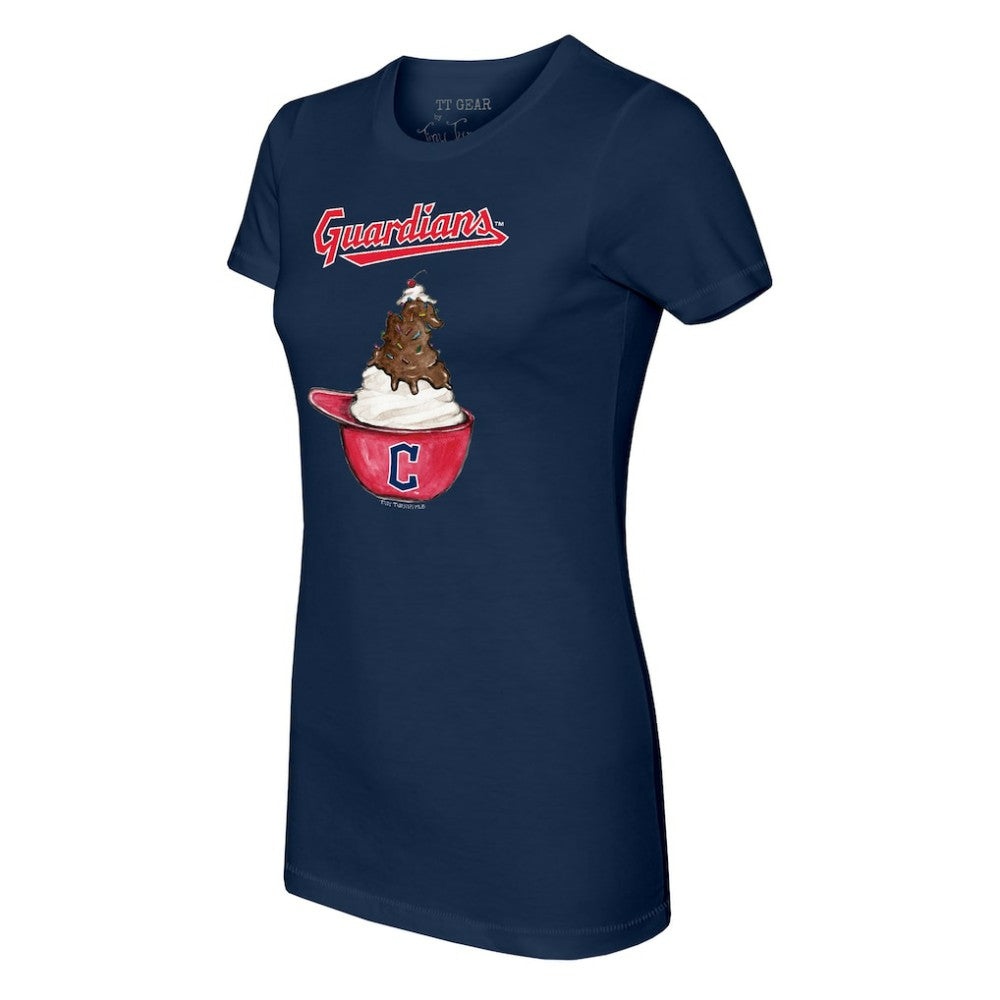 Cleveland Guardians Tiny Turnip Women's Sundae Helmet T-Shirt - MLB T-shirts