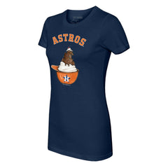 Houston Astros Tiny Turnip Women's Sundae Helmet T-Shirt - MLB T-shirts